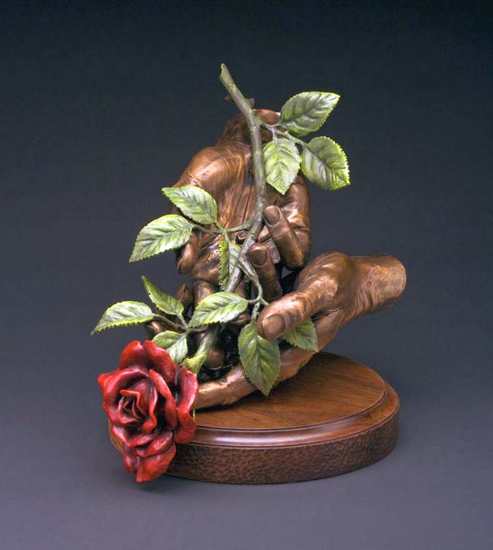 The Gift a Bronze Sculpture Allegory by James Muir Bronze Allegorical Sculptor-Artist