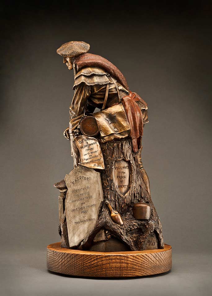 The Patriot a bronze sculpture by James Muir Allegorical Sculpture Artist