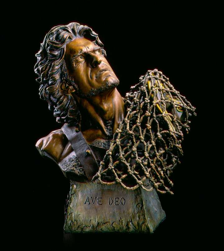 The Gladiator 2 Ave Deo a Life-size Bronze Sculpture Allegory by James Muir Bronze Allegorical Sculptor-Artist
