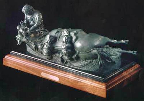 The Final Battle a Bronze Civil and Indian War Sculpture by James Muir