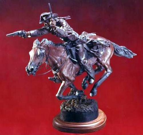 The Texan a Bronze Civil War Sculpture Allegory by James Muir