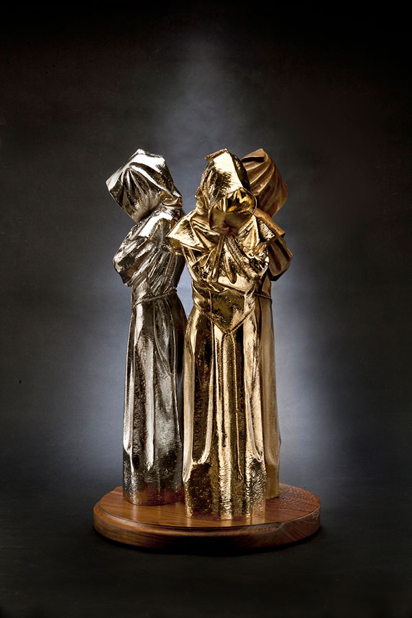 Trinity Silver Sculpture Allegory by James Muir Bronze Allegorical Sculptor-Artist