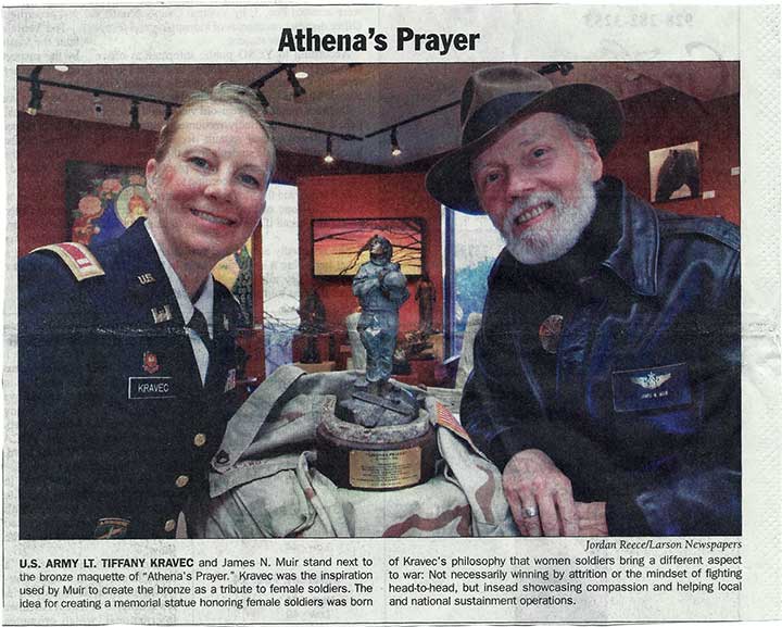Athena's Prayer a Bronze Sculpture Allegory by James Muir