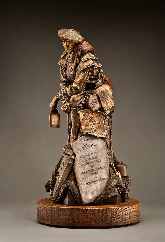 The Patriot a bronze sculpture by James Muir Allegorical Sculpture Artist