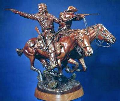 June 25, 1876 a Bronze Indian War Sculpture by James Muir