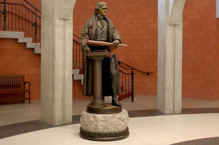 Thomas Jefferson - 1802 a Life-size Bronze Sculpture for the Thomas Jefferson Library at West Point by James Muir