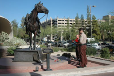 They Served Well MCSO Monument in bronze created by James Muir