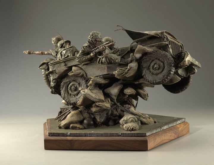 Band of Brothers a Bronze Sculpture Maquette Allegory by James Muir