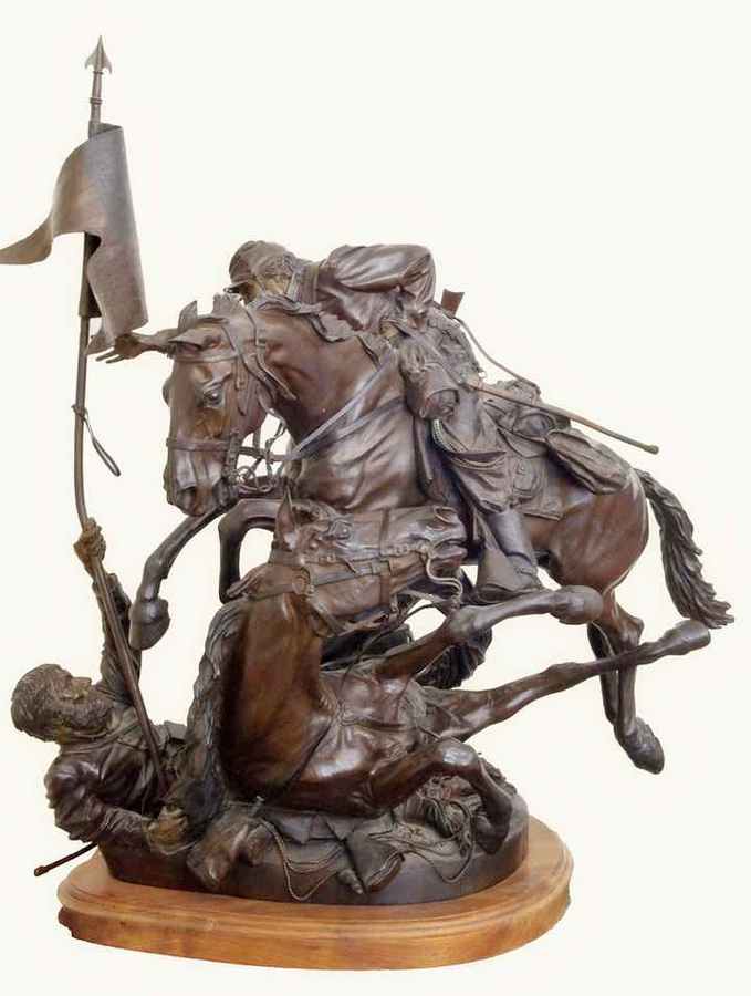 Saving The Flag a Bronze Civil War Sculpture Allegory by James Muir